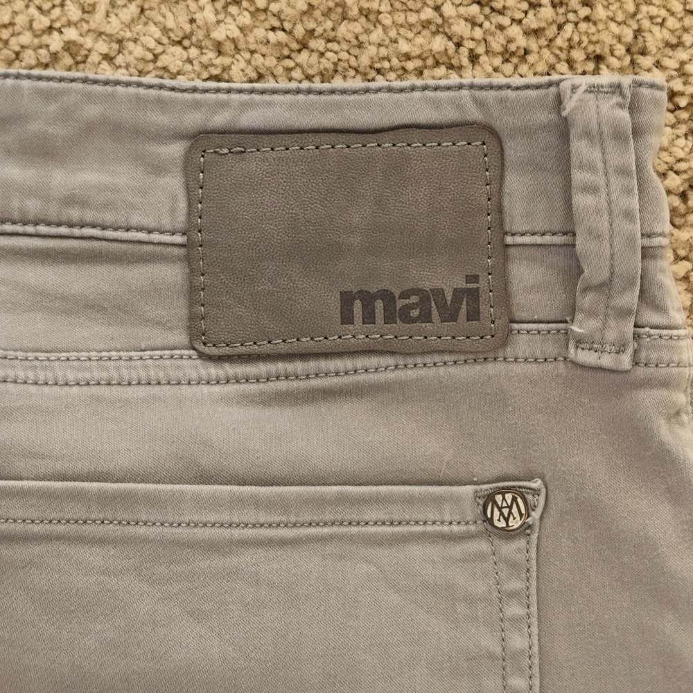 Mavi Jeans Matt Relaxed Straight Leg Grey Pants Mens 36x32 Cotton Stretch 337 - Picture 4 of 7